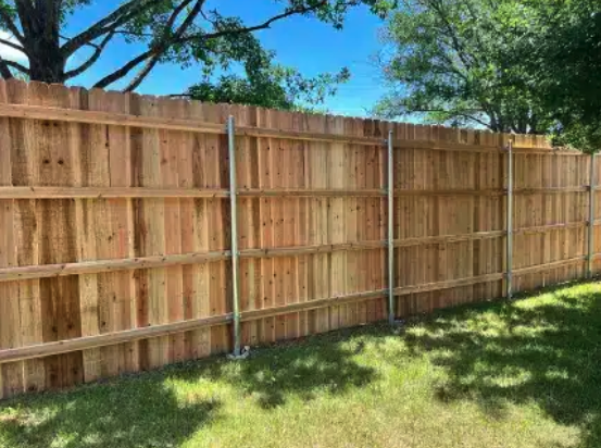 New cedar fence installation in Cedar Park TX